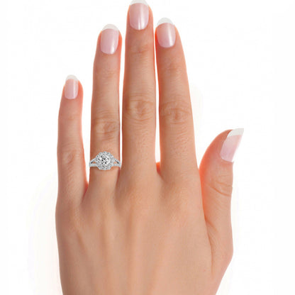 Leocadia Halo Diamond Engagement Ring