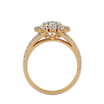 Leocadia Halo Diamond Engagement Ring