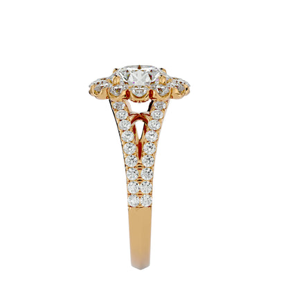 Leocadia Halo Diamond Engagement Ring