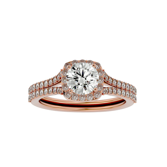 Elowen Halo Diamond Engagement Ring
