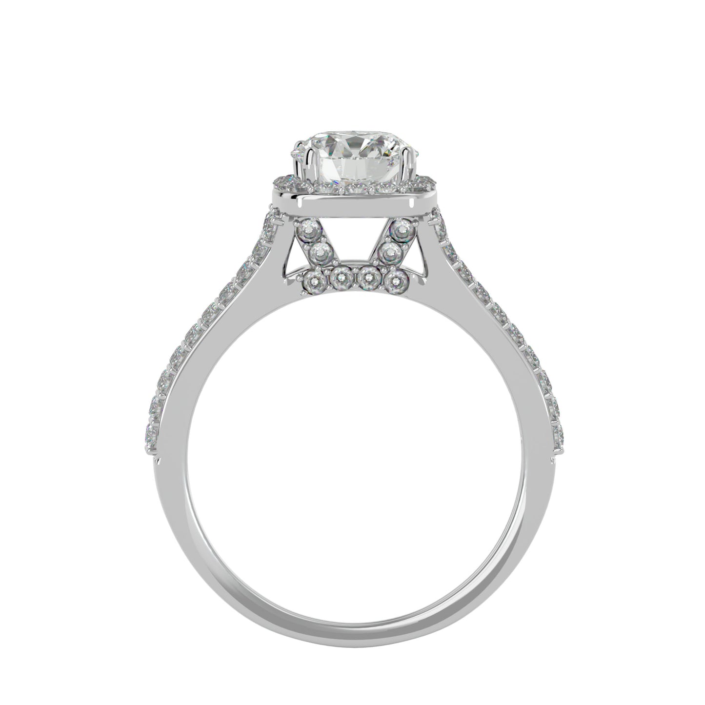 Elowen Halo Diamond Engagement Ring