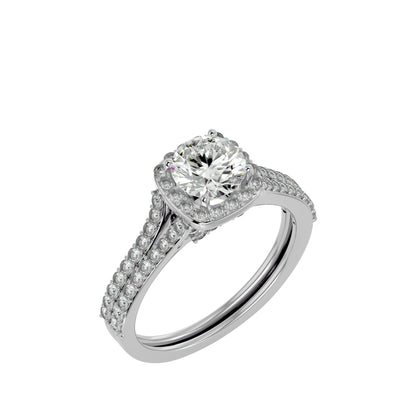 Elowen Halo Diamond Engagement Ring