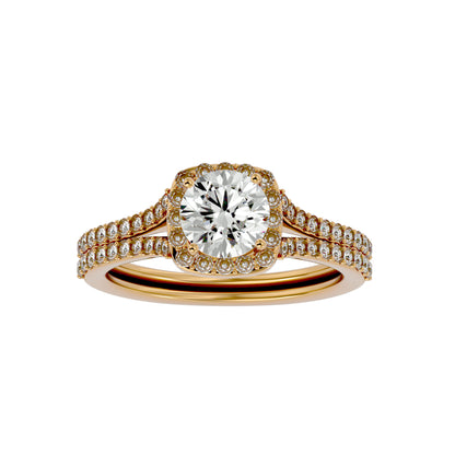 Elowen Halo Diamond Engagement Ring