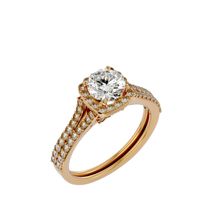 Elowen Halo Diamond Engagement Ring