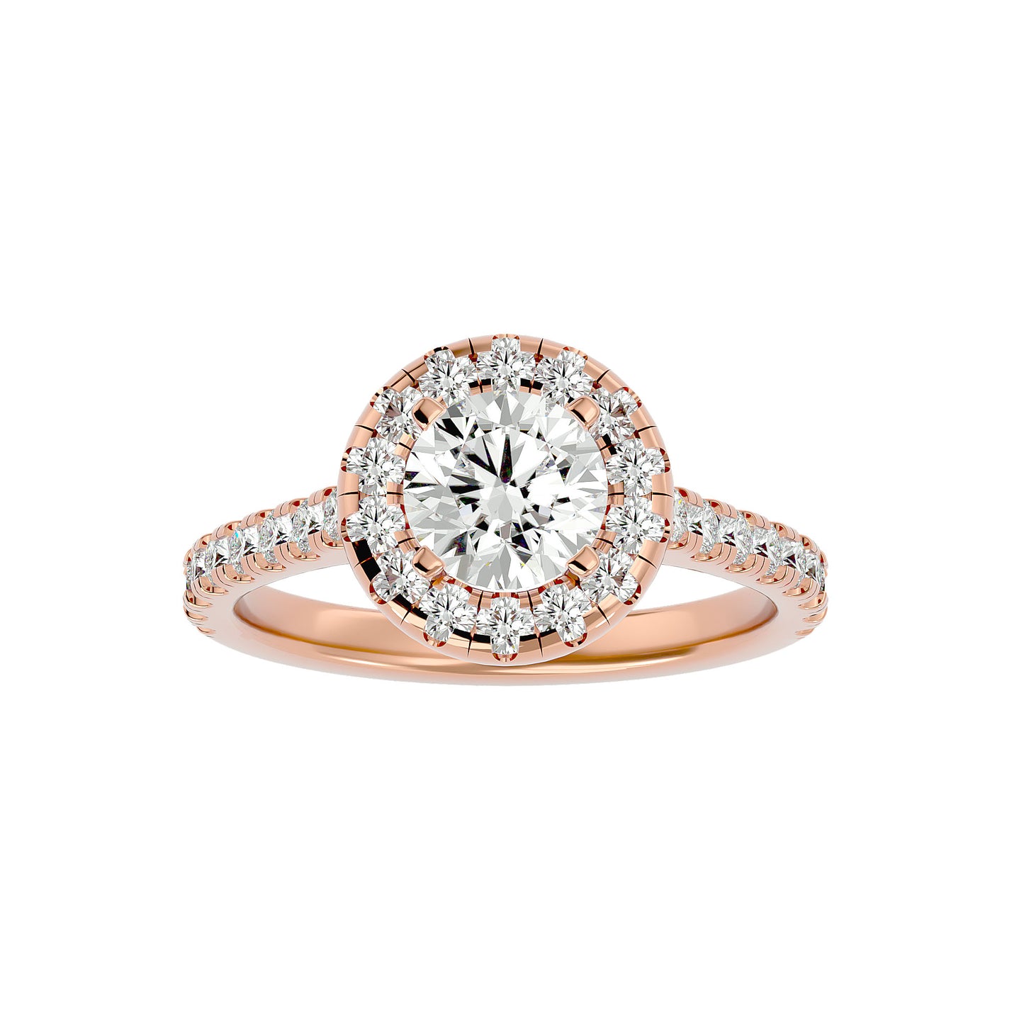 Harriet halo diamond engagement ring