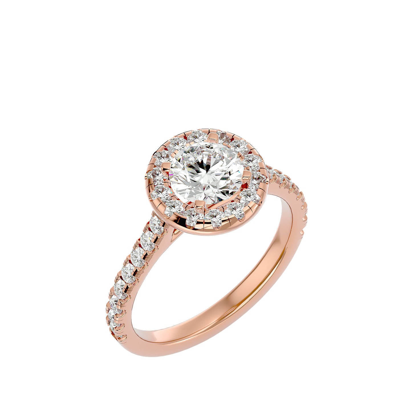 Harriet halo diamond engagement ring