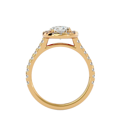 Harriet halo diamond engagement ring