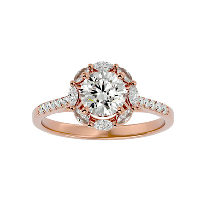 Odessa Marquise Halo Diamond Engagement Ring