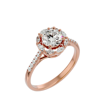 Odessa Marquise Halo Diamond Engagement Ring