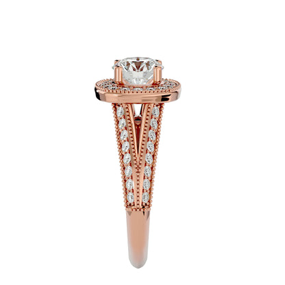 Amna halo diamond engagement ring