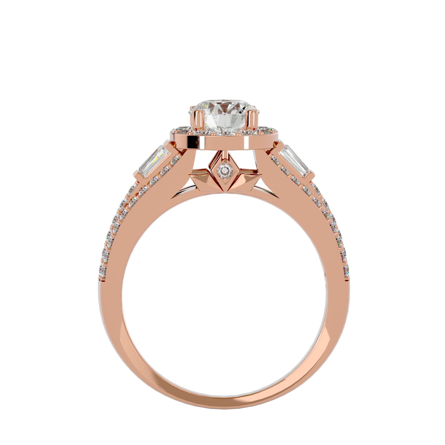Latifa halo diamond engagement ring