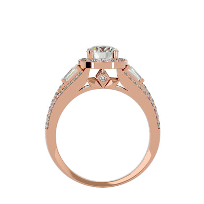 Latifa halo diamond engagement ring