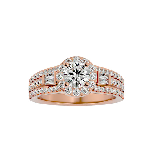Latifa halo diamond engagement ring