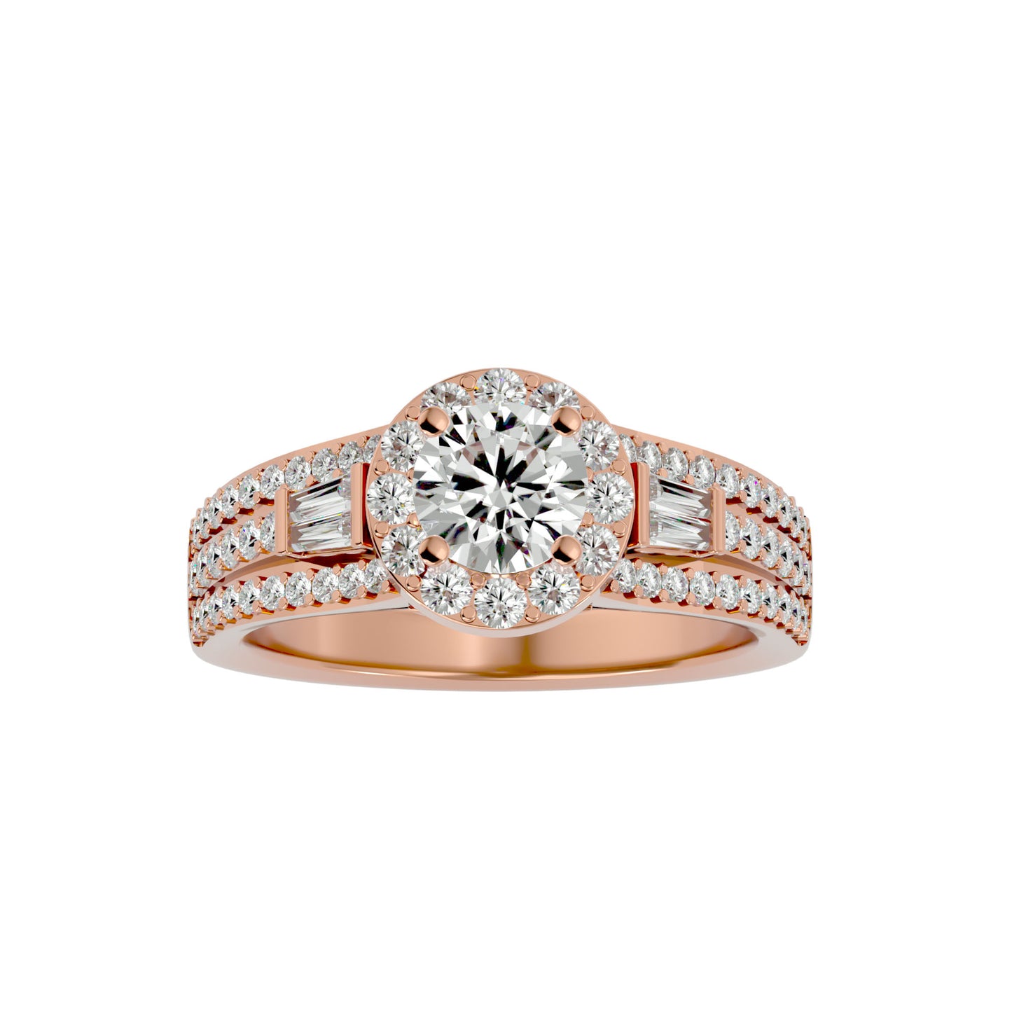 Latifa halo diamond engagement ring