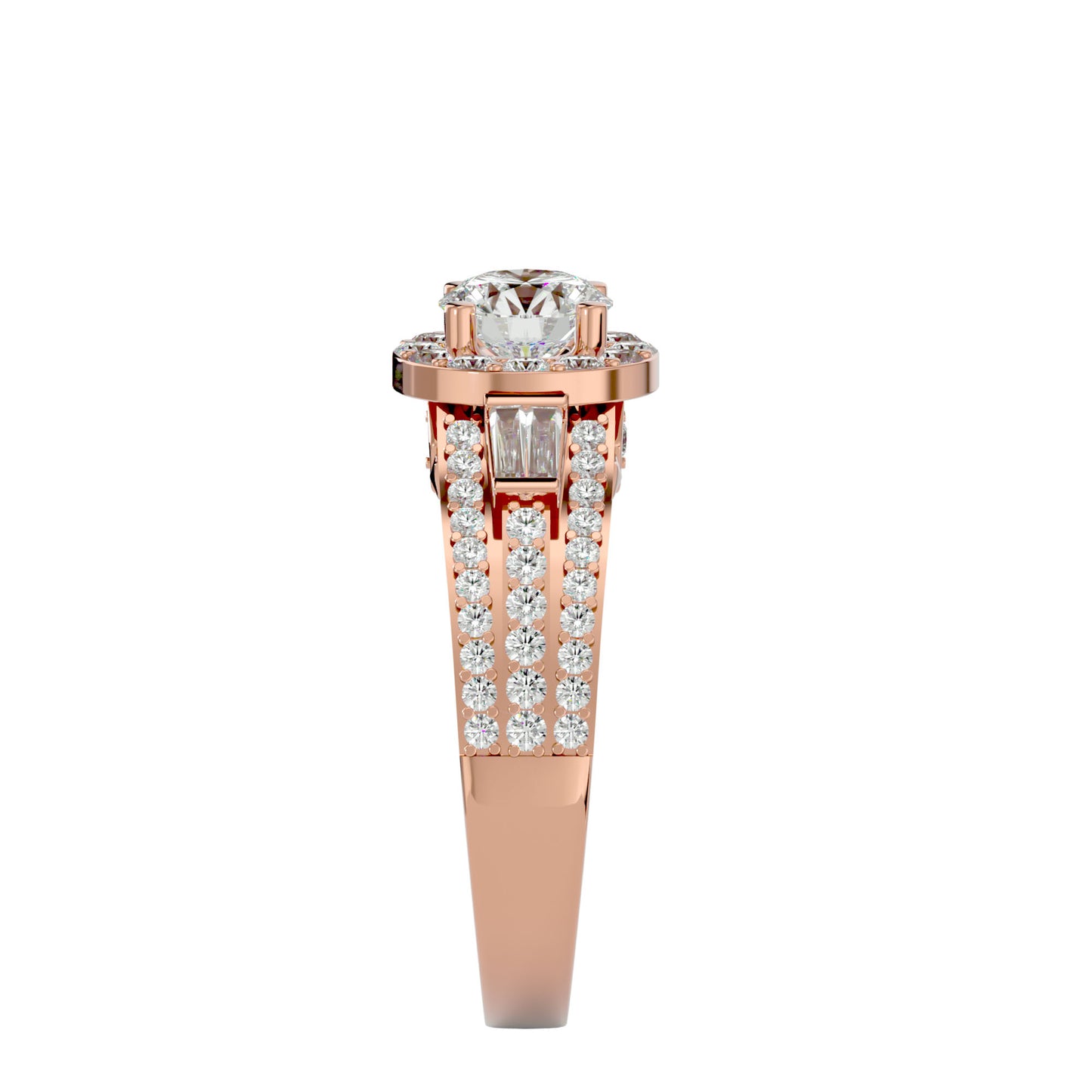 Latifa halo diamond engagement ring