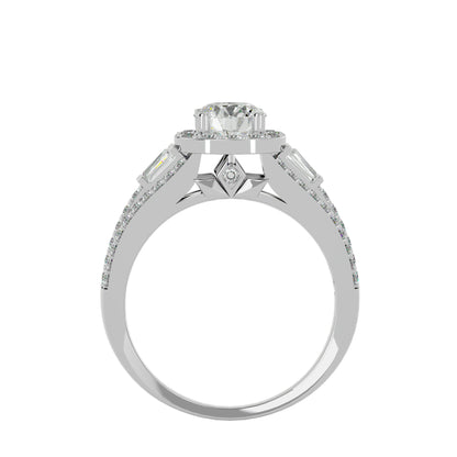 Latifa halo diamond engagement ring