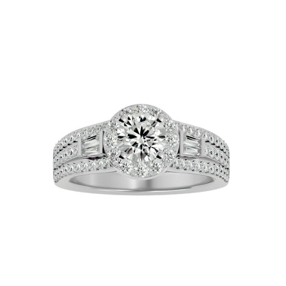 Latifa halo diamond engagement ring