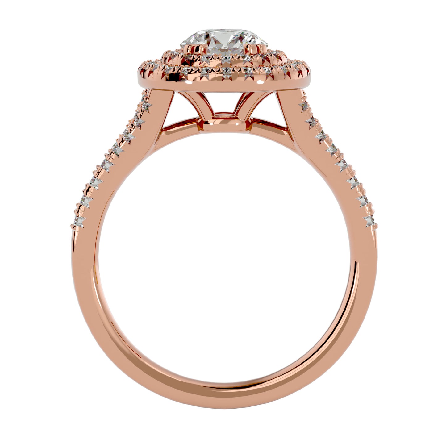 Shailey double halo diamond engagement ring