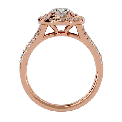 Shailey double halo diamond engagement ring