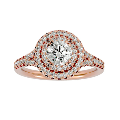 Shailey double halo diamond engagement ring