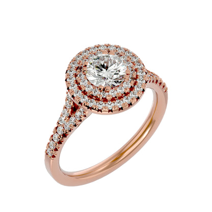 Shailey double halo diamond engagement ring