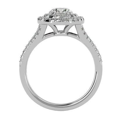 Shailey double halo diamond engagement ring