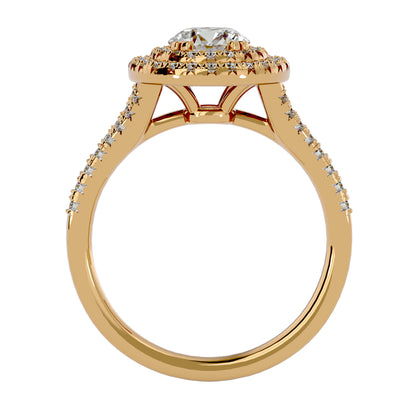 Shailey double halo diamond engagement ring