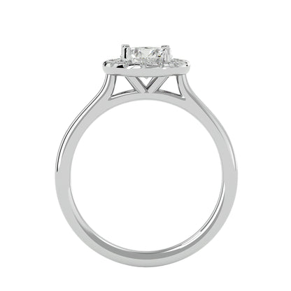 Shimmy halo diamond engagement ring
