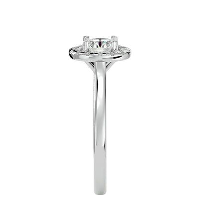 Shimmy halo diamond engagement ring
