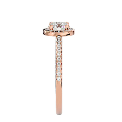 Cassy halo diamond engagement ring