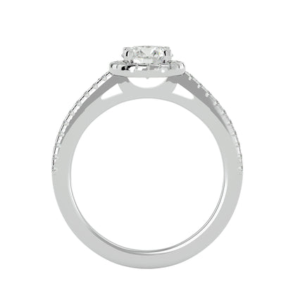 Cassy halo diamond engagement ring