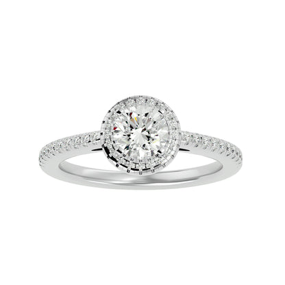 Cassy halo diamond engagement ring