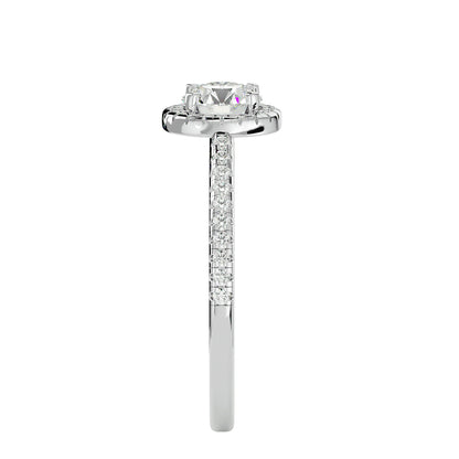 Cassy halo diamond engagement ring