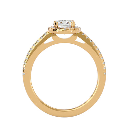 Cassy halo diamond engagement ring