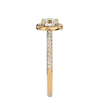 Cassy halo diamond engagement ring