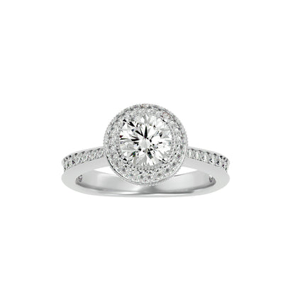Nadia halo diamond engagement ring