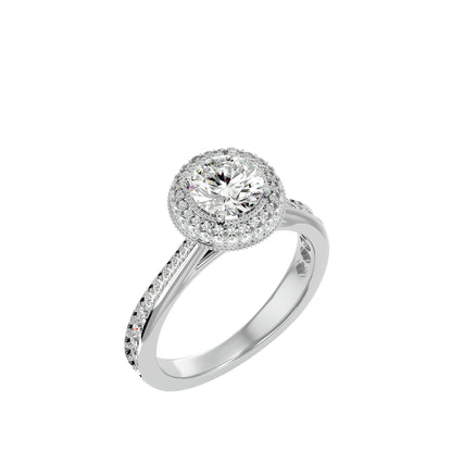 Nadia halo diamond engagement ring