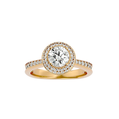 Nadia halo diamond engagement ring