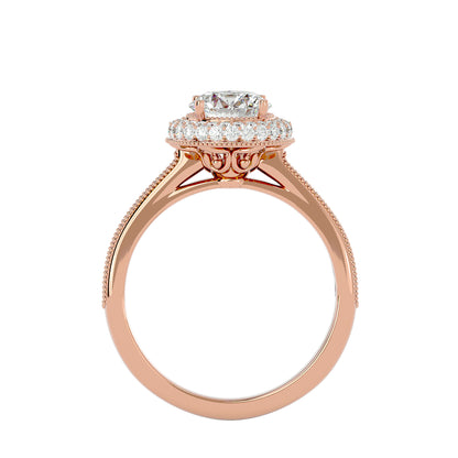 Norbit halo diamond engagement ring