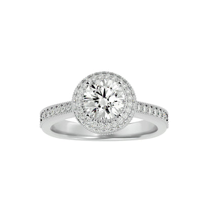 Norbit halo diamond engagement ring