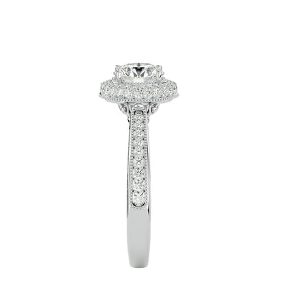 Norbit halo diamond engagement ring