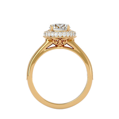 Norbit halo diamond engagement ring