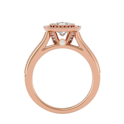 Kate halo diamond engagement ring