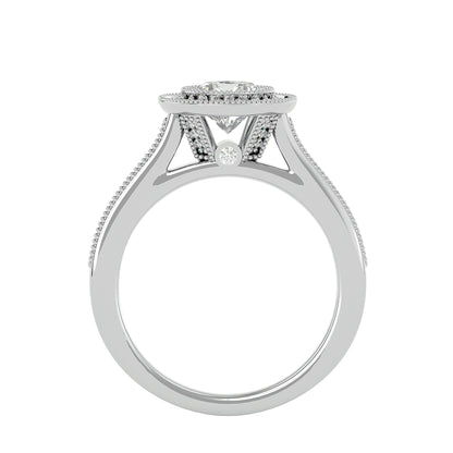 Kate halo diamond engagement ring