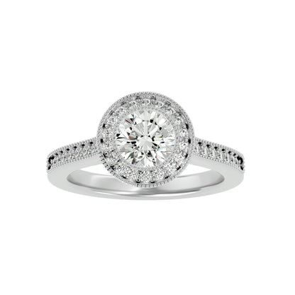 Kate halo diamond engagement ring