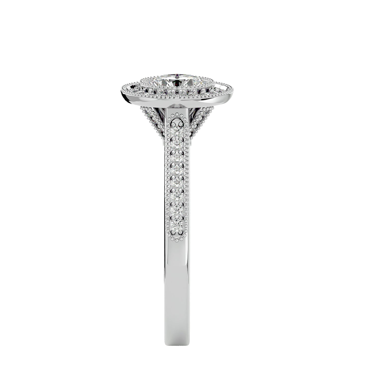 Kate halo diamond engagement ring