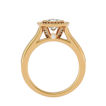 Kate halo diamond engagement ring