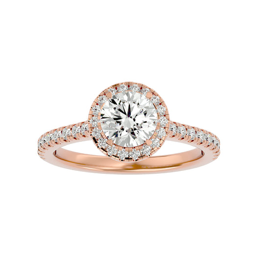 Nelly halo diamond engagement ring