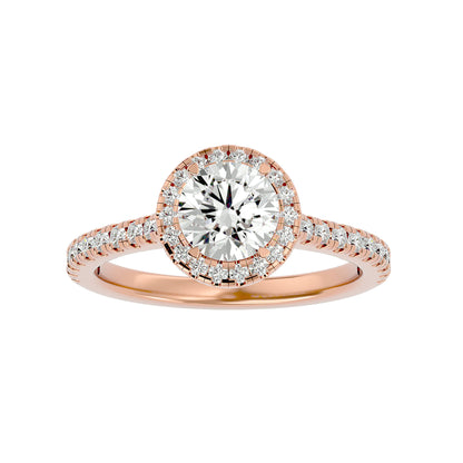 Nelly halo diamond engagement ring