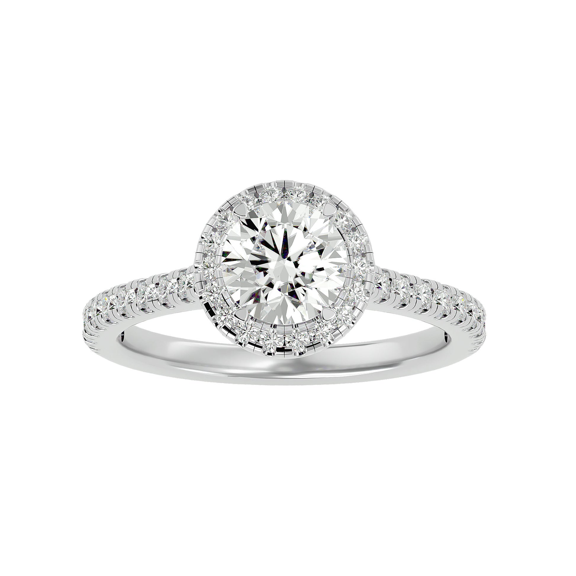 Nelly halo diamond engagement ring